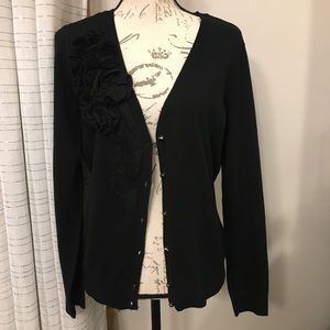 Beautiful Black cardigan Sweater NWT Size Large